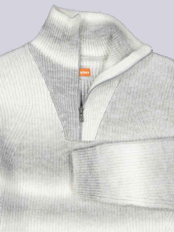 emilio adani Herren Pullover Polokragen Silbergrau 39740