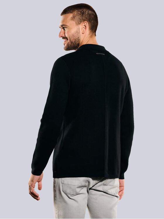 emilio adani Herren Strick-Sakko regular Schwarz 35333