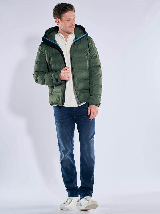 ENGBERS GERMANY Herren Steppjacke mit Funktionsdetails Gruen 39366