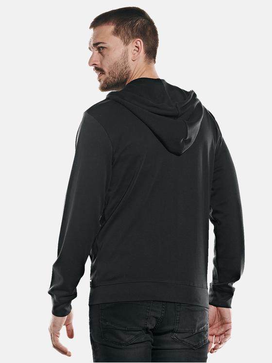 emilio adani Herren Sweatjacke Kapuze Schwarz 31801