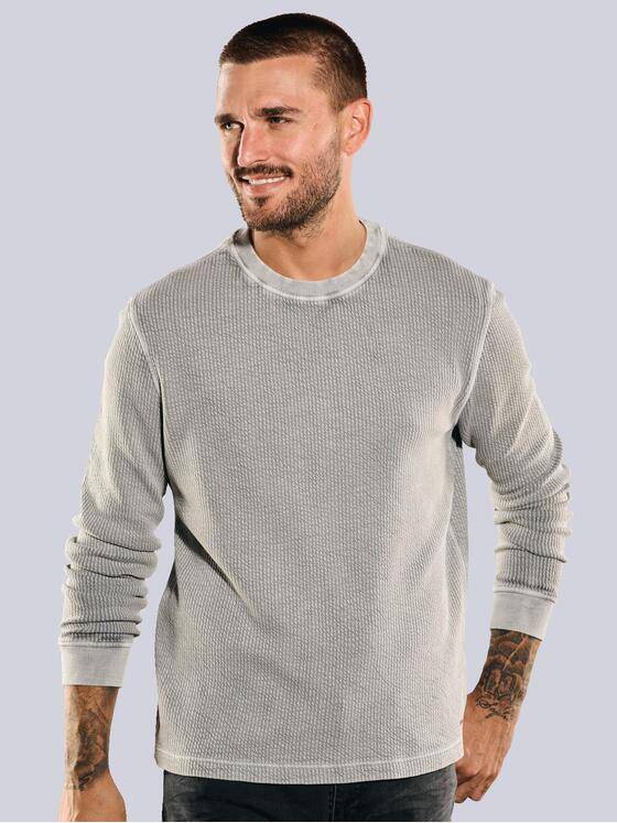 emilio adani Herren Sweatshirt uni Grau 35624