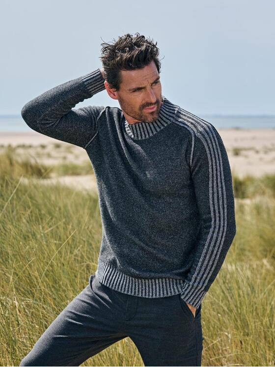 ENGBERS GERMANY Herren Pullover mit Kaschmiranteil Dunkelgrau 39562
