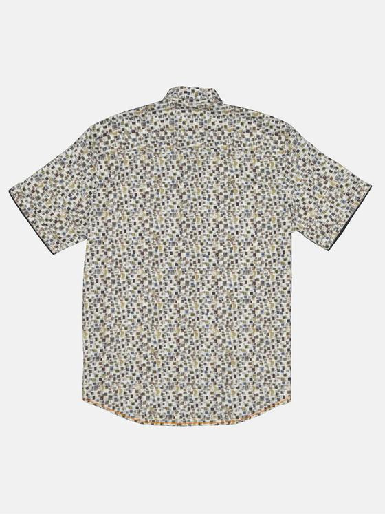 engbers Herren Kurzarm-Hemd gemustert Oliv 33096