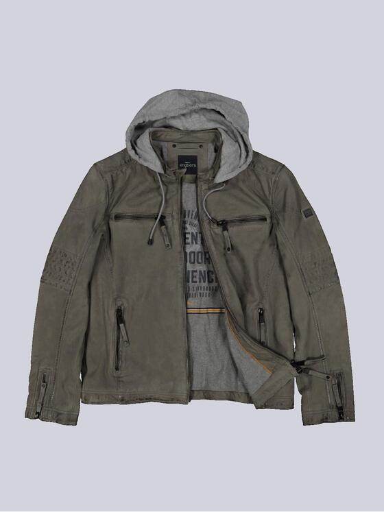 engbers Herren Lederjacke regular Grau 36180