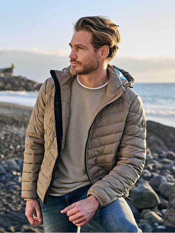 engbers Herren Steppjacke regular Braunbeige 38245