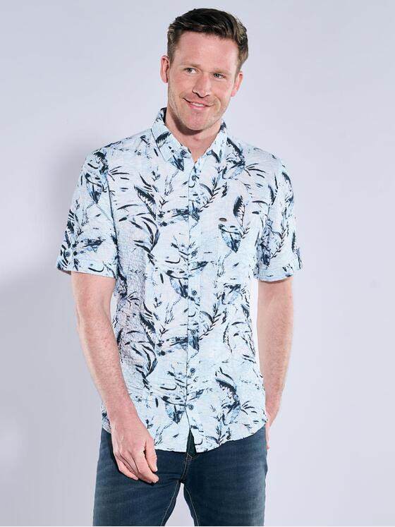 engbers Herren Kurzarm-Hemd gemustert Brilliantblau 38699