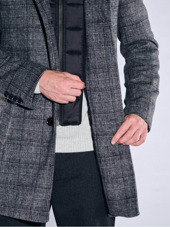 engbers Herren Mantel mit herautrennbarem Inlet Grau 37539