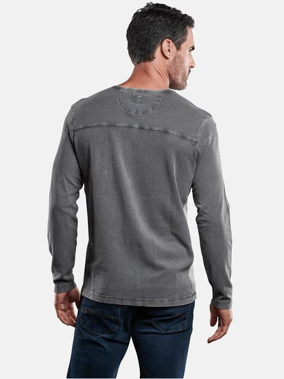 engbers Herren Henley Shirt Dunkelgrau 28910