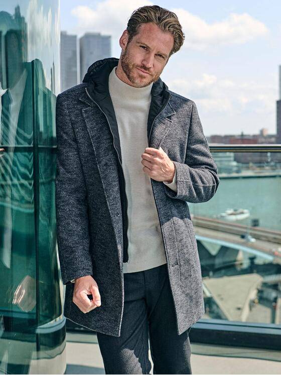 engbers Herren Mantel Saphirblau 39403