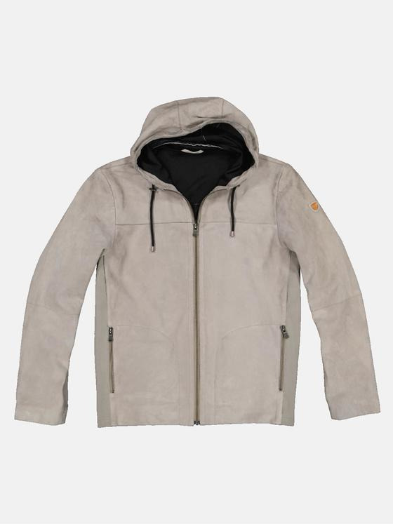 emilio adani Herren Lederjacke Nubukleder Beige 32571