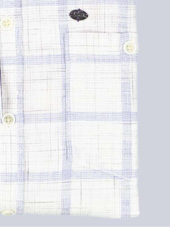 engbers Herren Langarm-Hemd kariert Naturweiss 38890