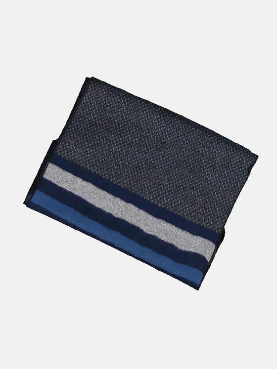 emilio adani Herren Hochwertiger Webschal mit Mustermix Blau 30444