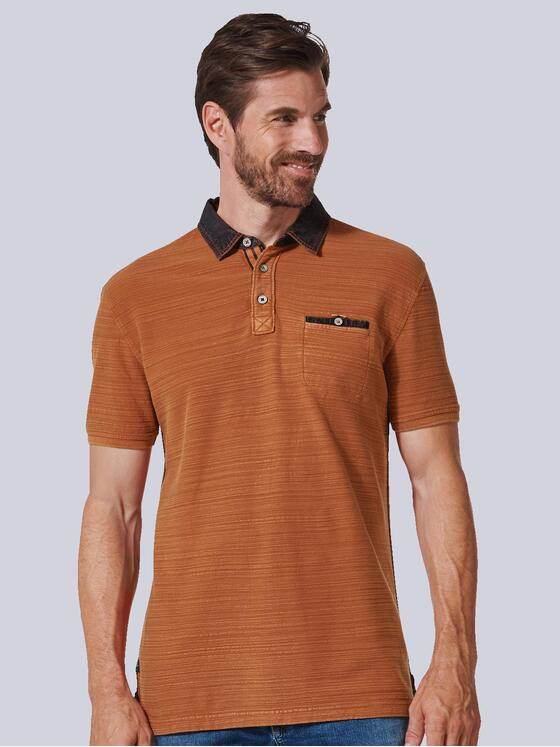 engbers Herren Polo-Shirt strukturiert Orange 35238