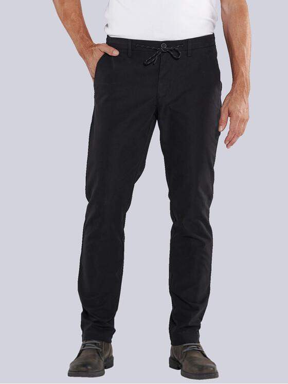 engbers Herren Chino mit Tunnelzug Schwarz 36048