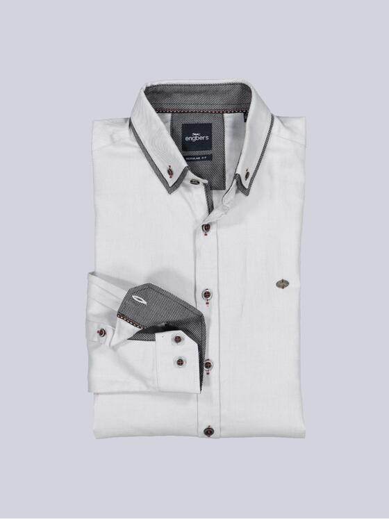 engbers Herren Langarm-Hemd uni Grau 35325
