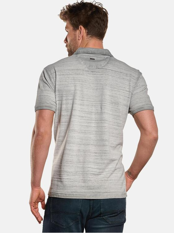engbers Herren Polo-Shirt dezent gestreift Dunkelgrau 33047