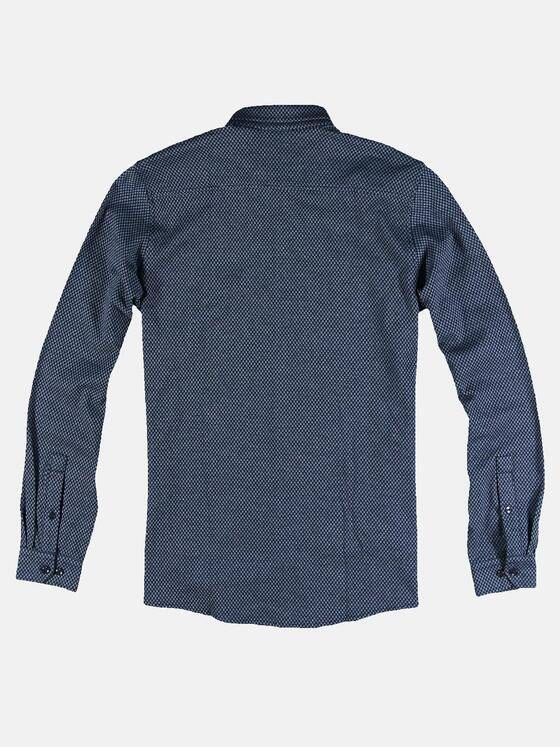emilio adani Herren Jerseyhemd mit Minimalmuster Blau 30907
