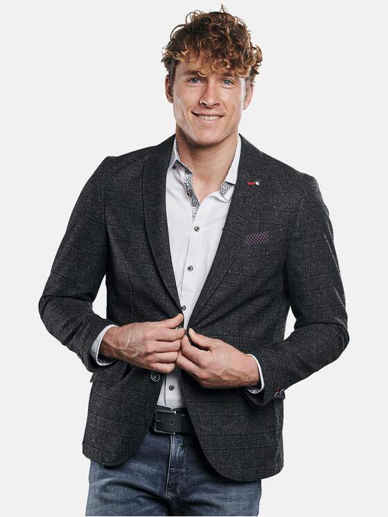 engbers Herren kariertes Sakko Anthrazit 30757