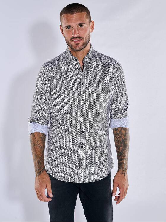 emilio adani Herren Jersey-Hemd slim fit Beige 38005