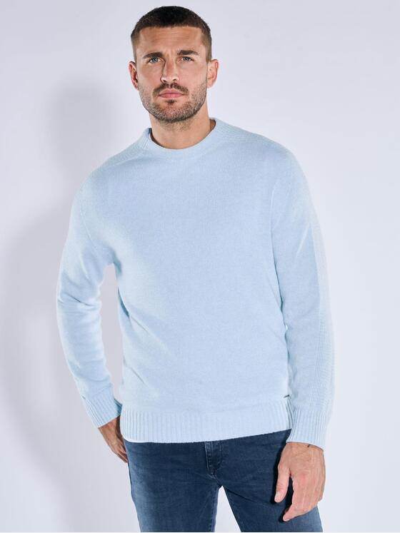 emilio adani Herren Strickpullover strukturiert Hellblau 39696