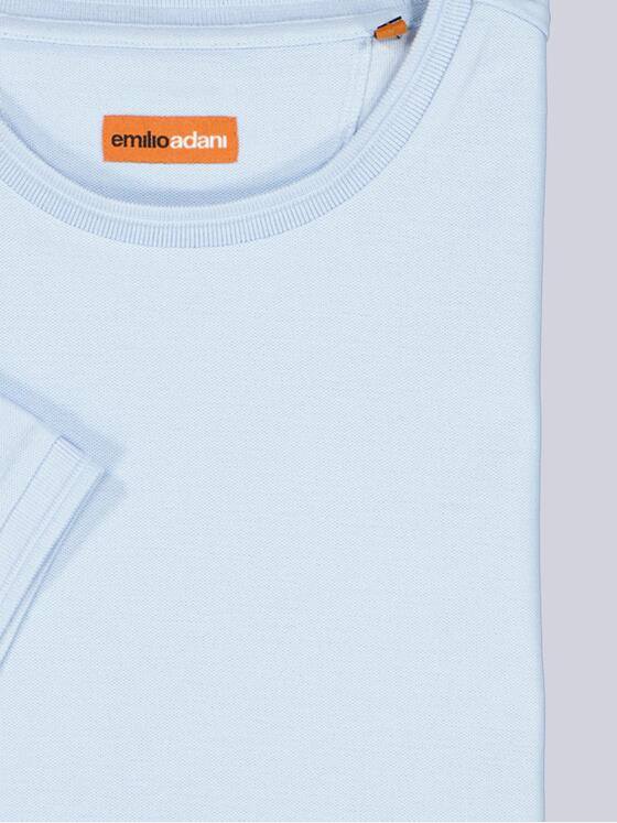 emilio adani Herren T-Shirt uni Blau 38628