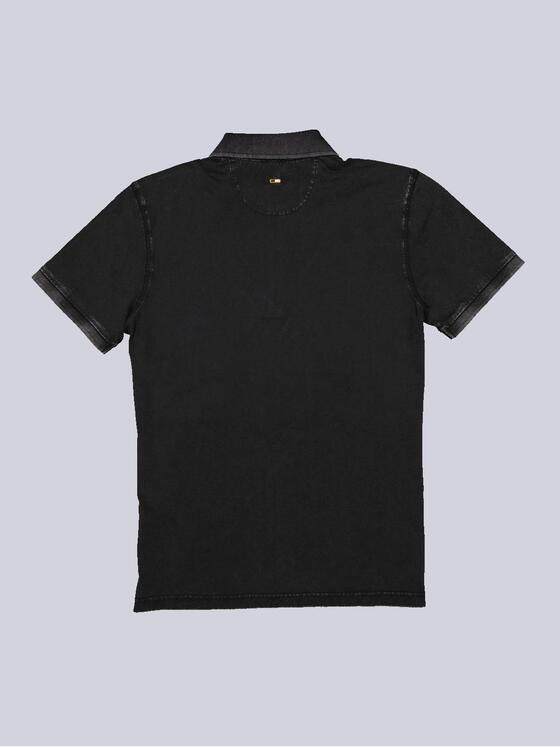 emilio adani Herren Polo-Shirt uni Schwarz 35285