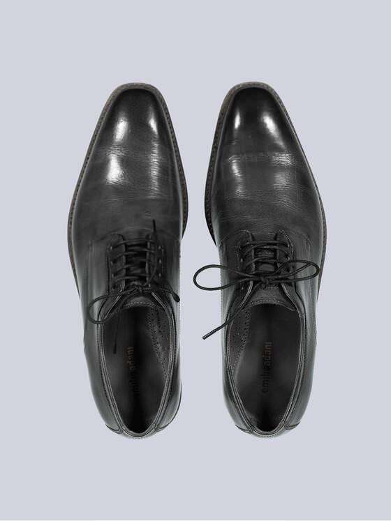 emilio adani Herren Business-Schuh aus Leder Grau 35700