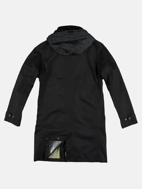 emilio adani Herren wasserdichte lange Jacke Schwarz 29040