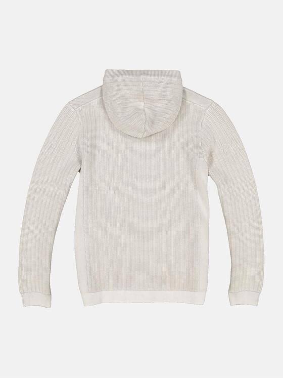 emilio adani Herren Strickjacke mit Jaquard-Muster Beige 33384