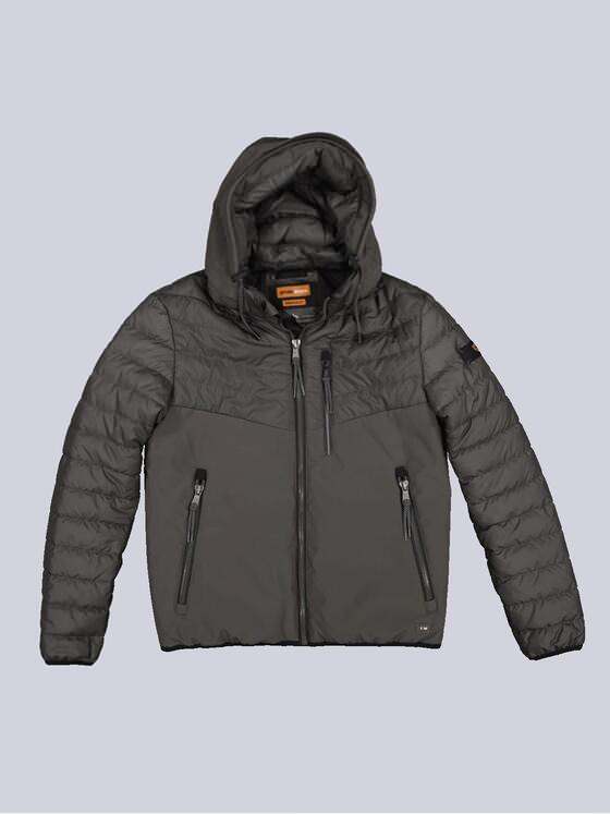 emilio adani Herren Jacke mit abnehmbarer Kapuze Grau 35254