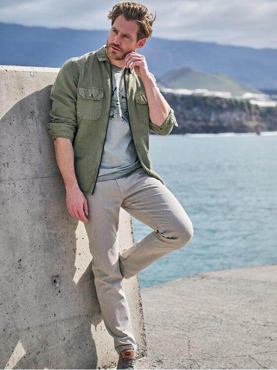 engbers Herren Overshirt in Halbleinen-Qualität Oliv 38661