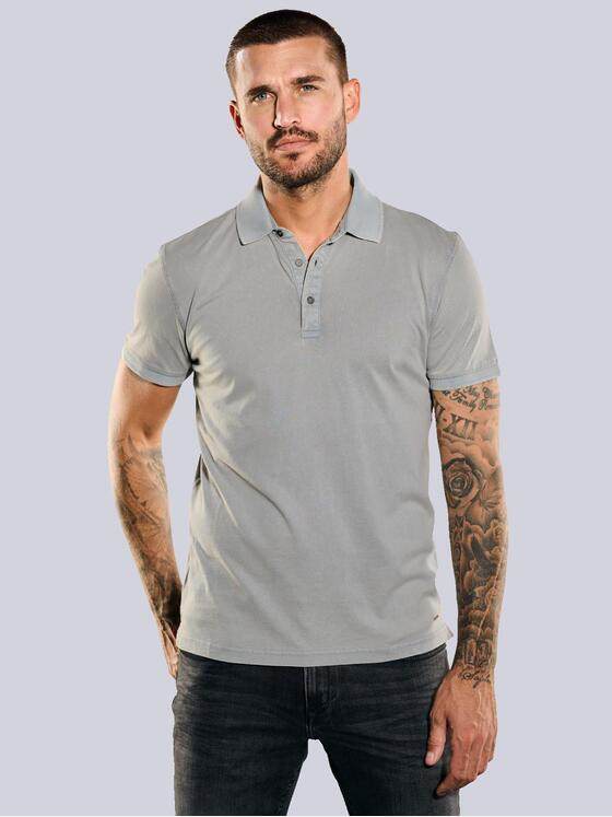 emilio adani Herren Polo-Shirt uni Grau 35284