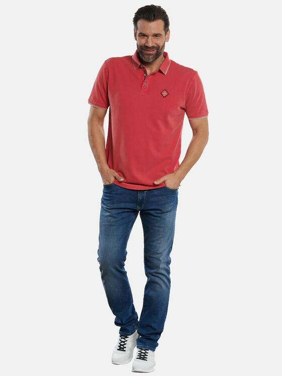 engbers Herren Polo-Shirt uni Tomatenrot 32715