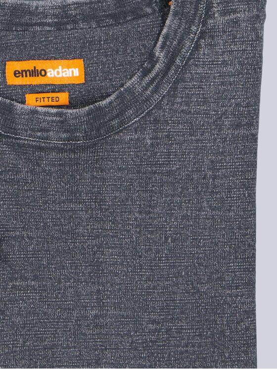 emilio adani Herren T-Shirt mit Wascheffekt Anthrazit 41103