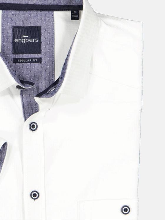 engbers Herren Kurzarm-Hemd uni Weiß 34947