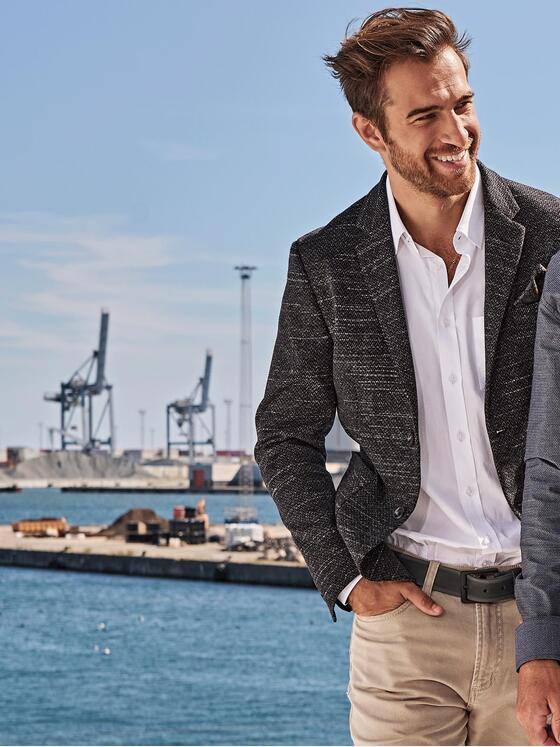 engbers Herren Sakko meliert Saphirblau 33600