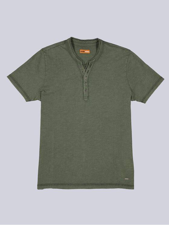 emilio adani Herren Henley-Shirt uni Grün 38960