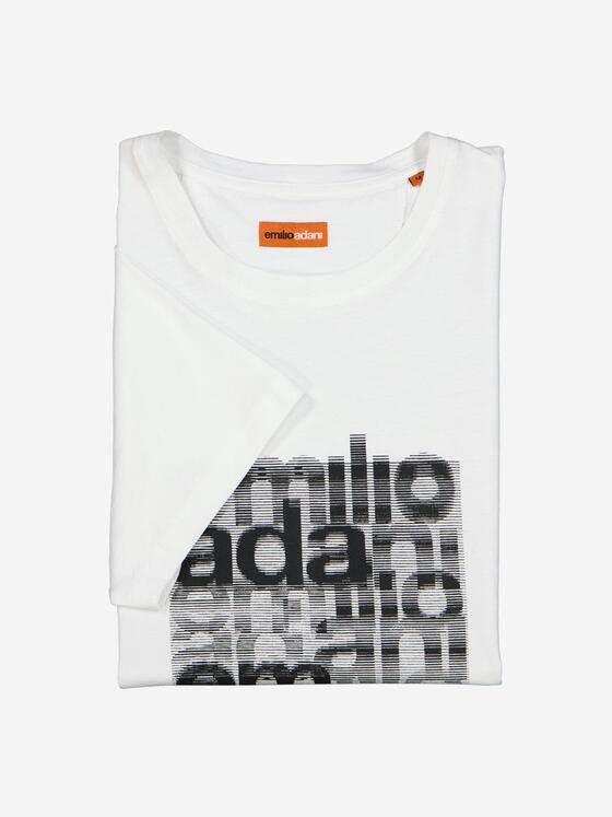 emilio adani Herren T-Shirt regular Weiß 37113