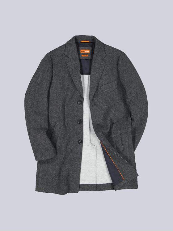 emilio adani Herren Mantel slim fit Grau 33574