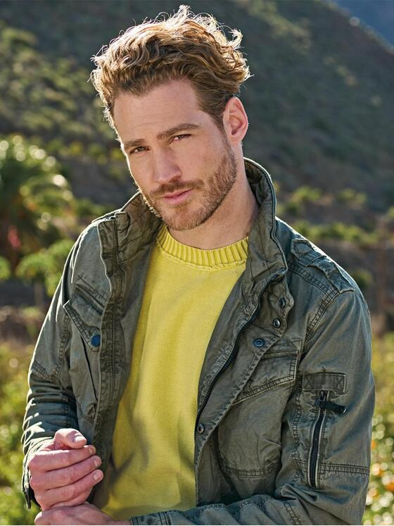 engbers Herren Baumwoll-Jacke regular Oliv 36176