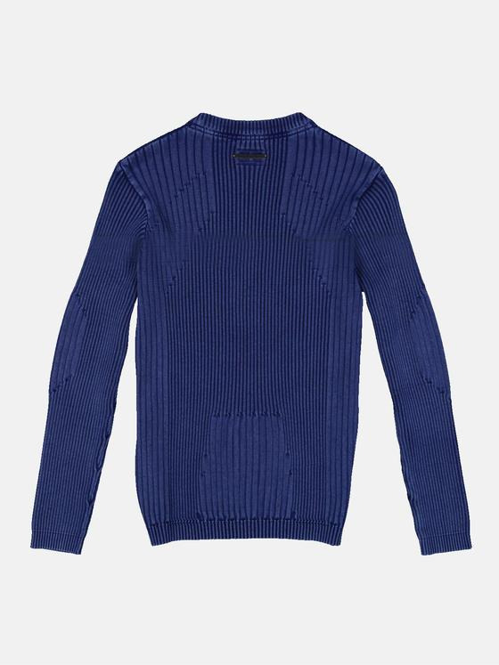 emilio adani Herren Pullover strukturiert Blau 34120