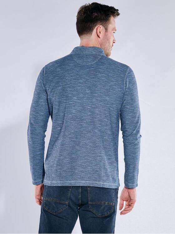 engbers Herren Langarm-Shirt strukturiert Marineblau 38341