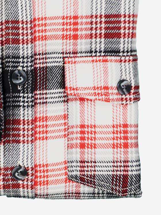 emilio adani Herren Overshirt kariert Orange 37563