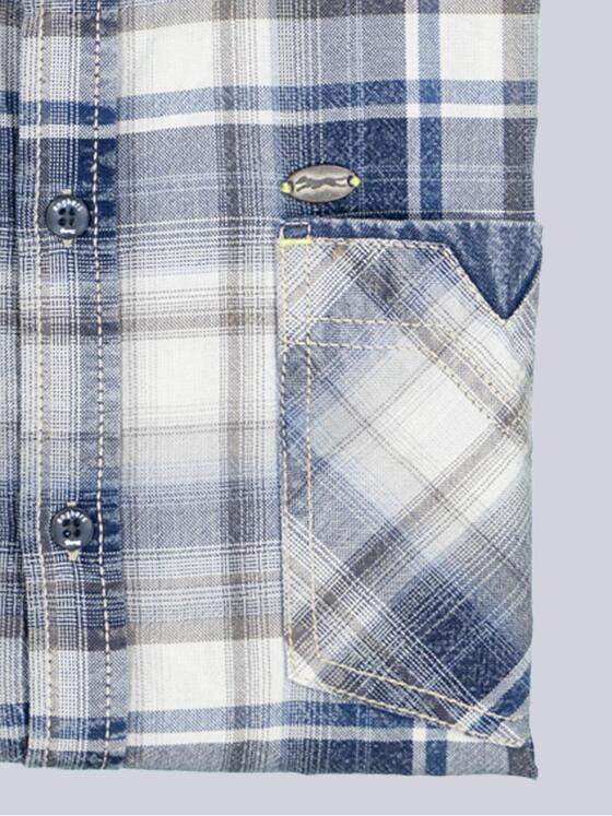 engbers Herren Kurzarm-Hemd kariert Indigoblau 39031