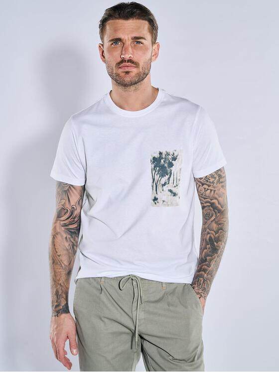 emilio adani Herren T-Shirt regular Weiß 38956
