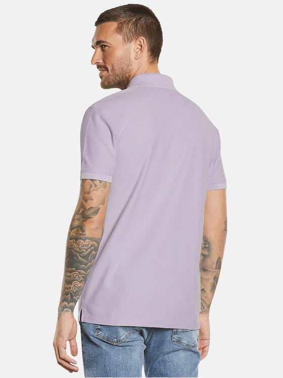 emilio adani Herren Polo-Shirt uni Violett 34545