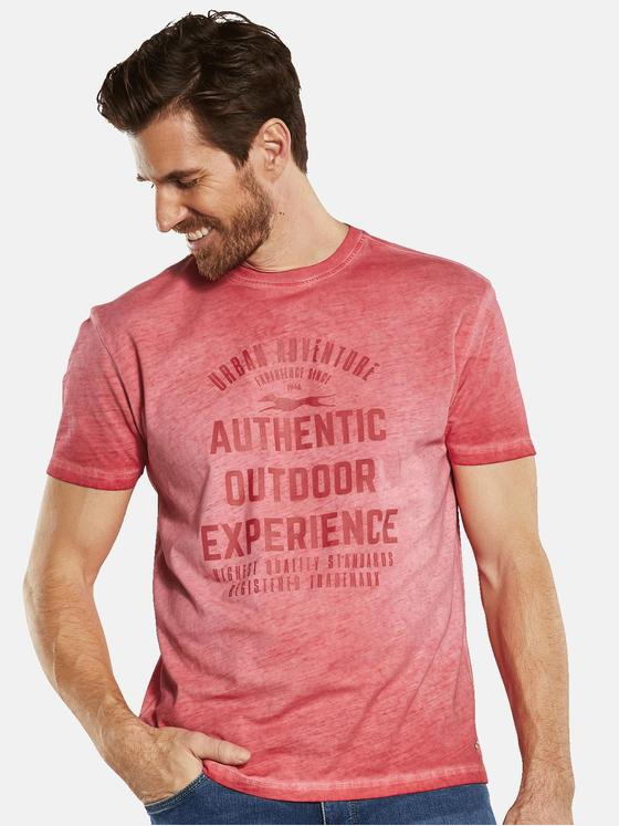 engbers Herren T-Shirt mit Print Rot 34341