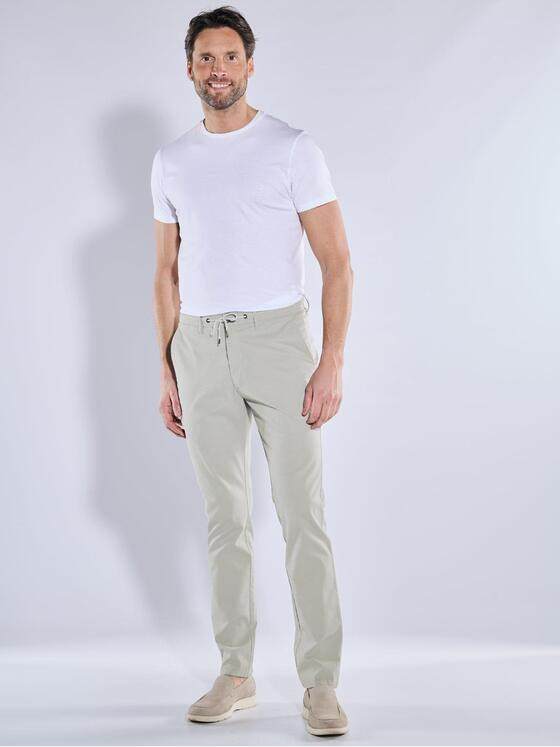 ENGBERS GERMANY Herren Chino mit Tunnelzug Hellgruen 38749