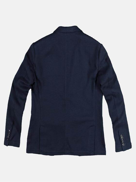 emilio adani Herren Casual Sakko in 3D Optik Blau 28798