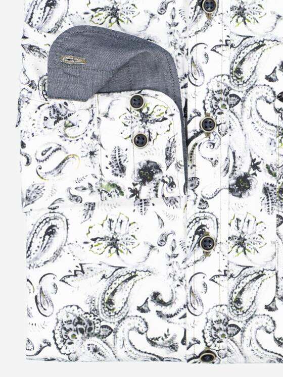 engbers Herren Langarm-Hemd gemustert Gruen 38108